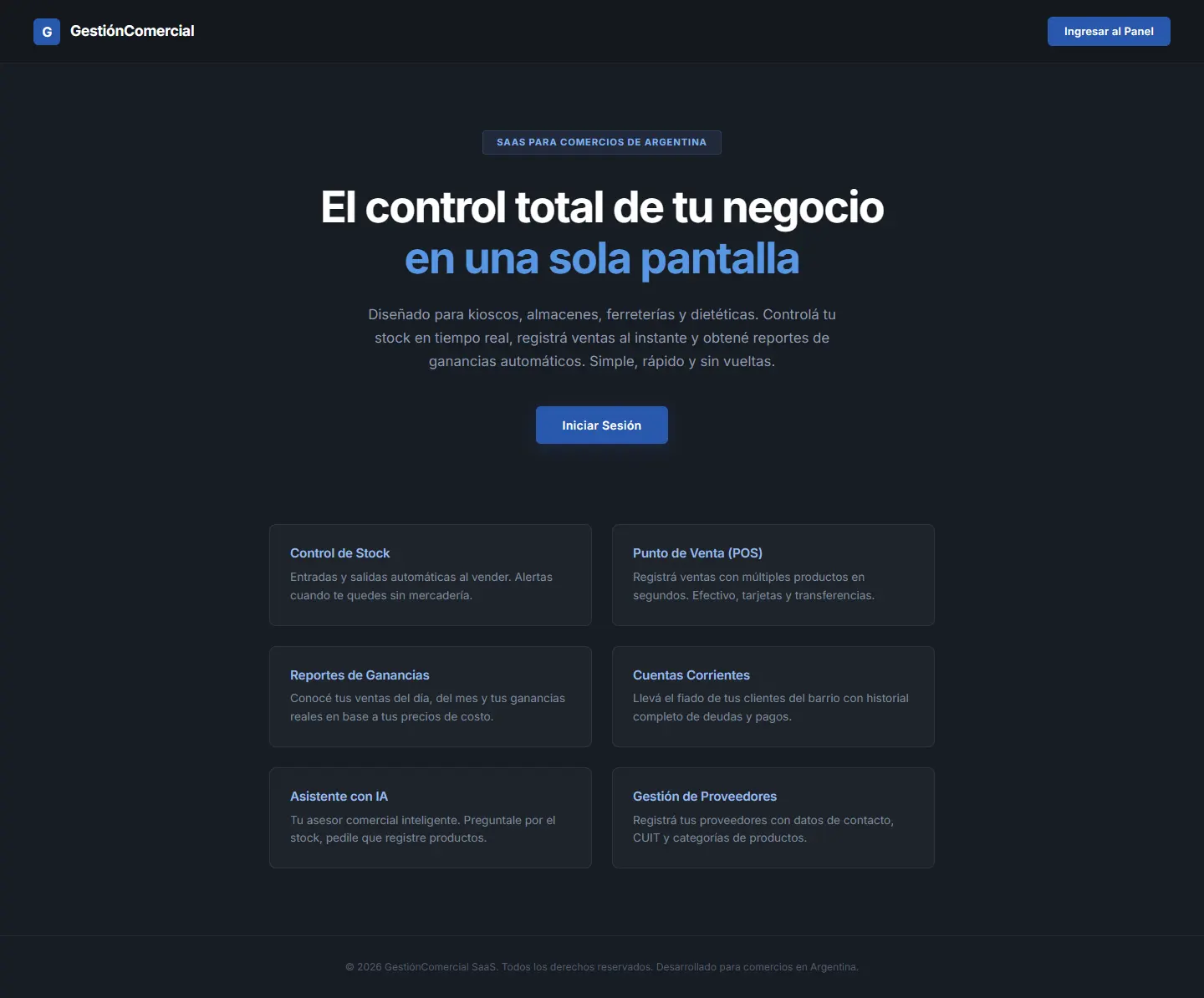 GestiónComercial SaaS POS