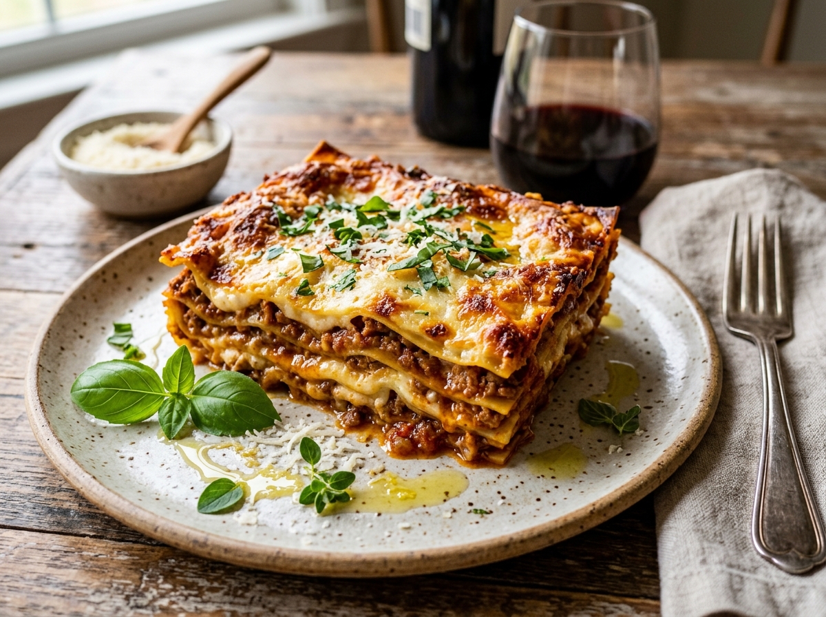 Lasagna casera horneada